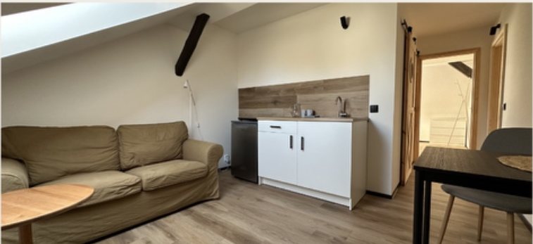 Apartmán Rešov – obývací pokoj s kuchyňkou