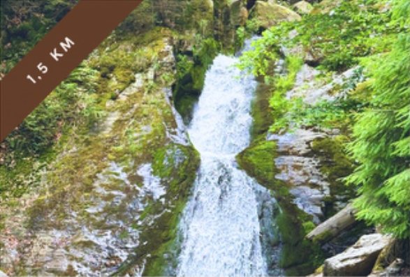 Rešovské vodopády – 1,5 km